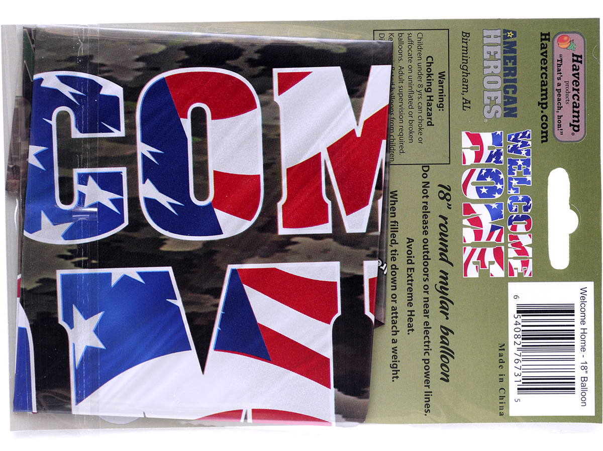 American Heroes - Balloon Mylar "Welcome Home" - Image 2