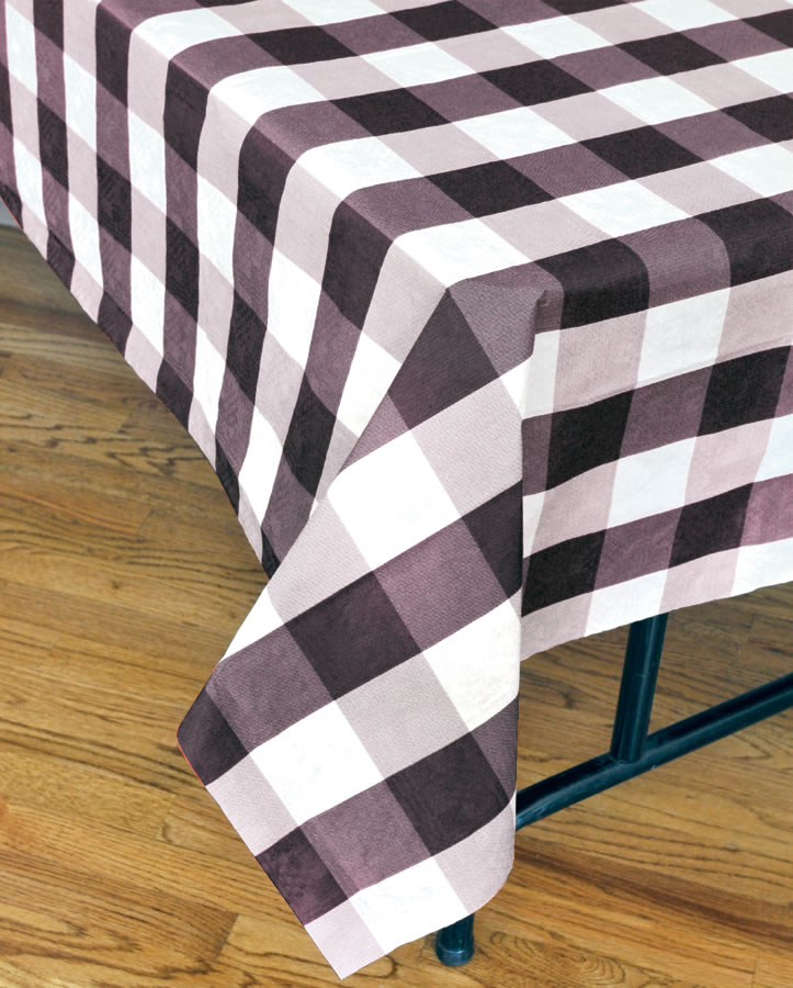 Classic Plaid - Tablecover Black and White 54" x 108"