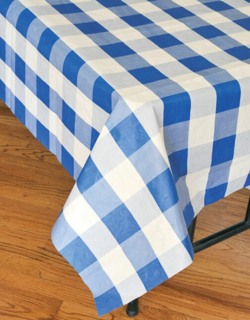Classic Plaid - Tablecover Blue and White 54" x 108"