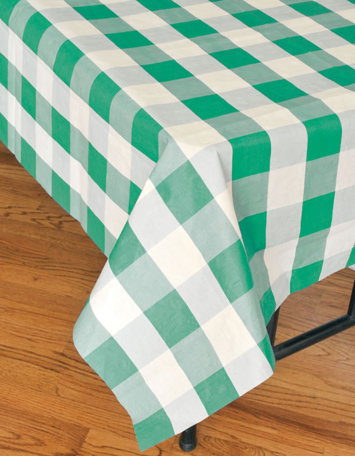 Classic Plaid - Tablecover Green and White 54" x 108"