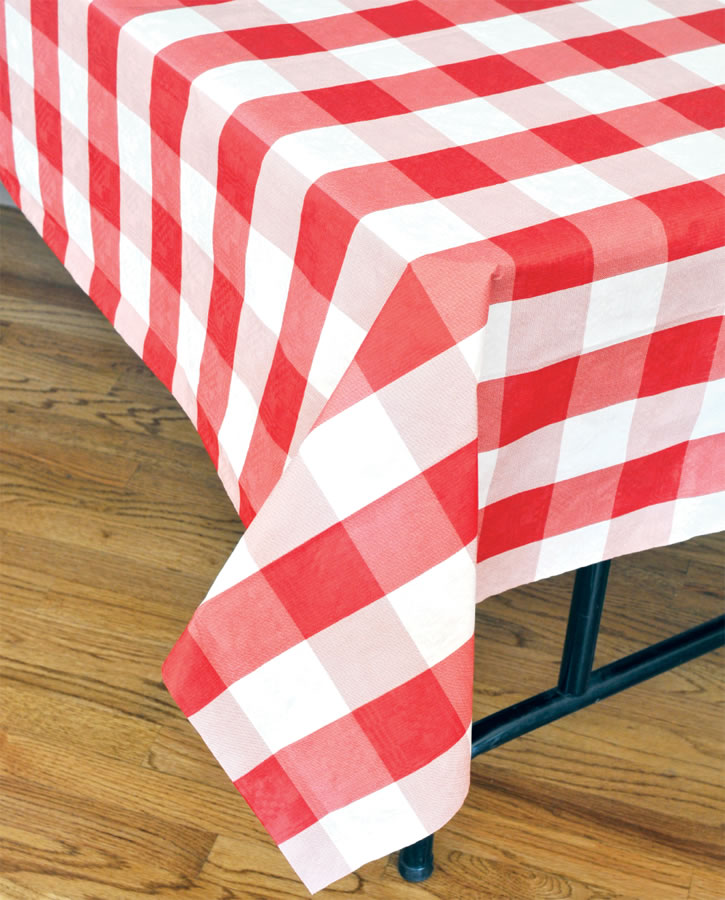 Classic Plaid - Tablecover Red and White 54" x 108"