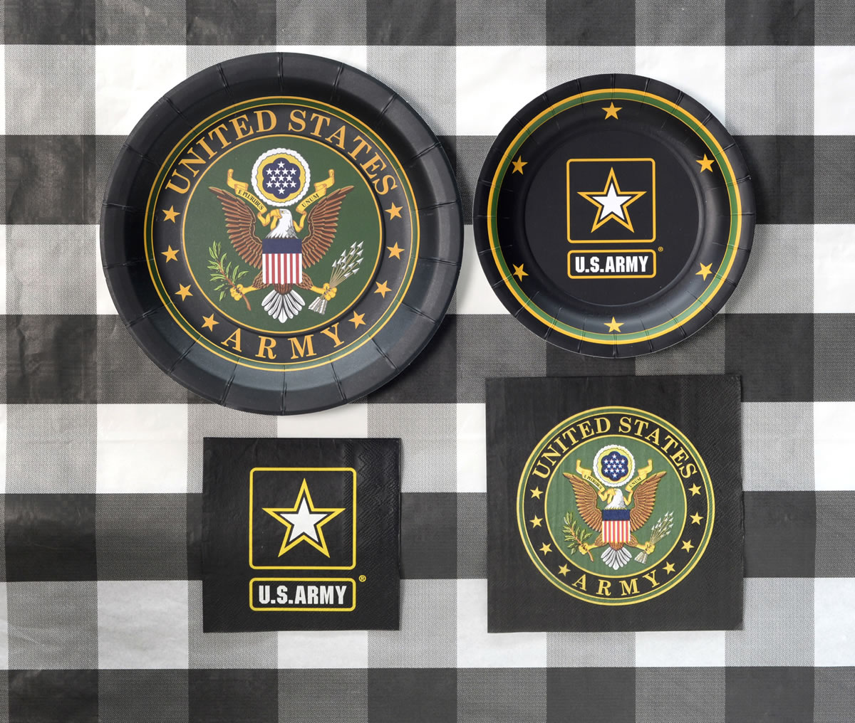US Army - Plates Round 7" Army Seal 8-pack - Image 2