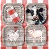 Farm Table - Plates Square 9" Cow 8-pack - Image 3