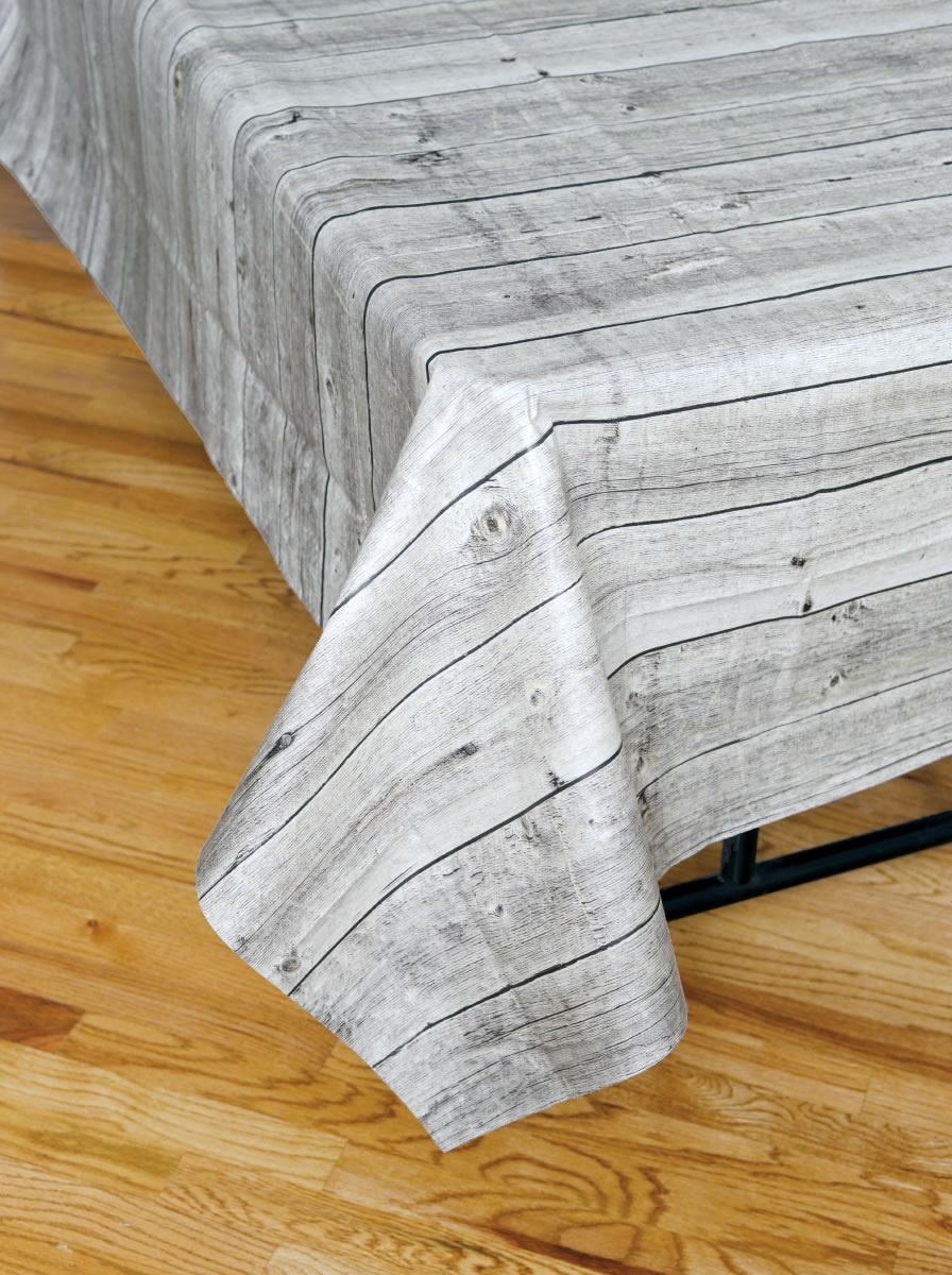 Farm Table - Tablecover Paper Barnwood 54" x 108" - Image 2