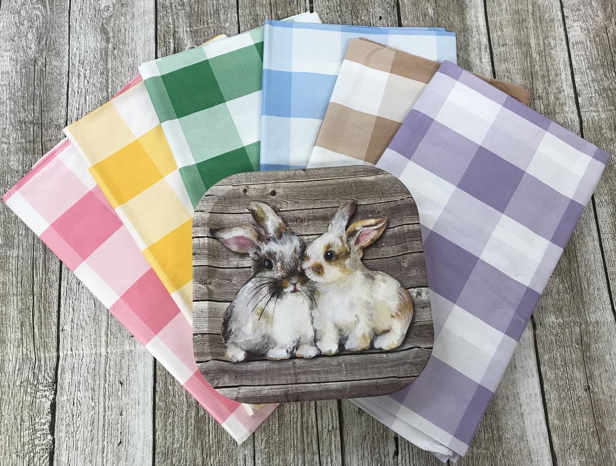 Farm Table - Plates Square 9" Bunny Rabbits 8-pack - Image 4