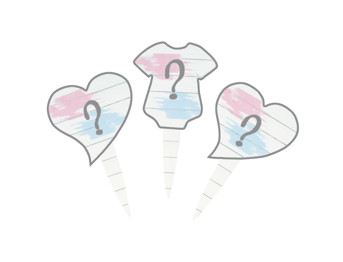 Gender Reveal - Party Pick "Blue or Pink?" 24-pack