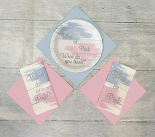Gender Reveal - Napkins Luncheon "Blue or Pink?" 16-pack - Image 2