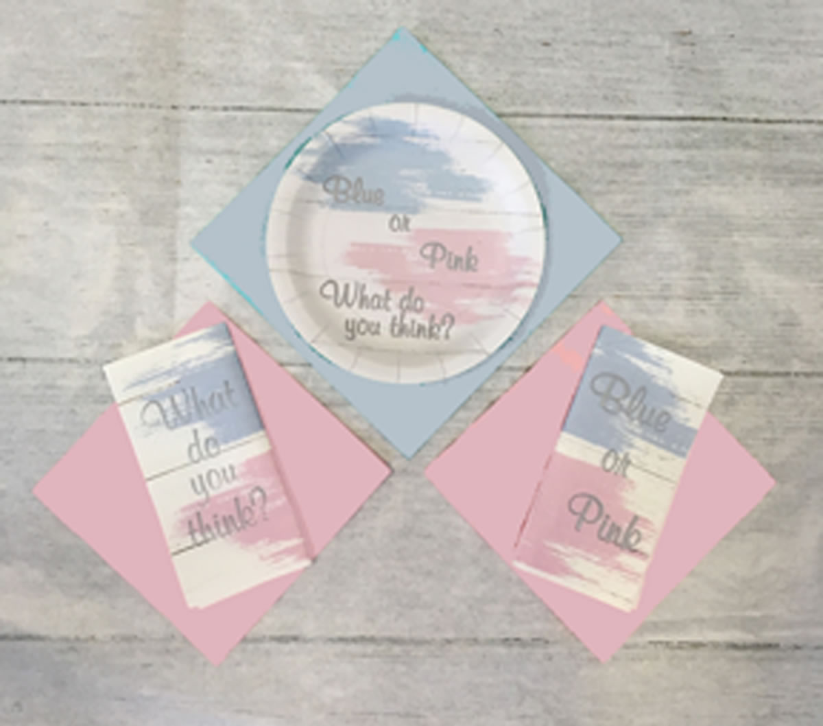 Gender Reveal - Napkins Luncheon "Blue or Pink?" 16-pack - Image 2