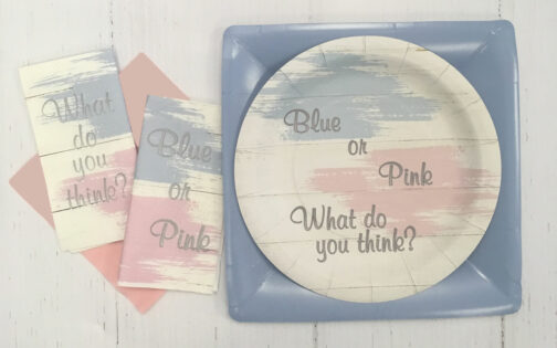 Gender Reveal - Napkins Luncheon "Blue or Pink?" 16-pack - Image 3