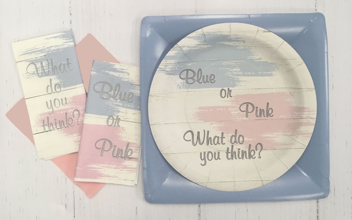 Gender Reveal - Napkins Luncheon "Blue or Pink?" 16-pack - Image 3