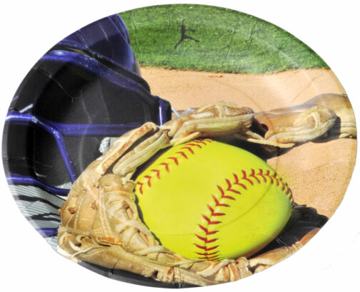 Girl's Fastpitch - Plates Round 9" 8-pack - Image 2