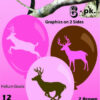 Pink Camo - Balloons Latex Buck 12" 3 colors 6-pack - Image 2