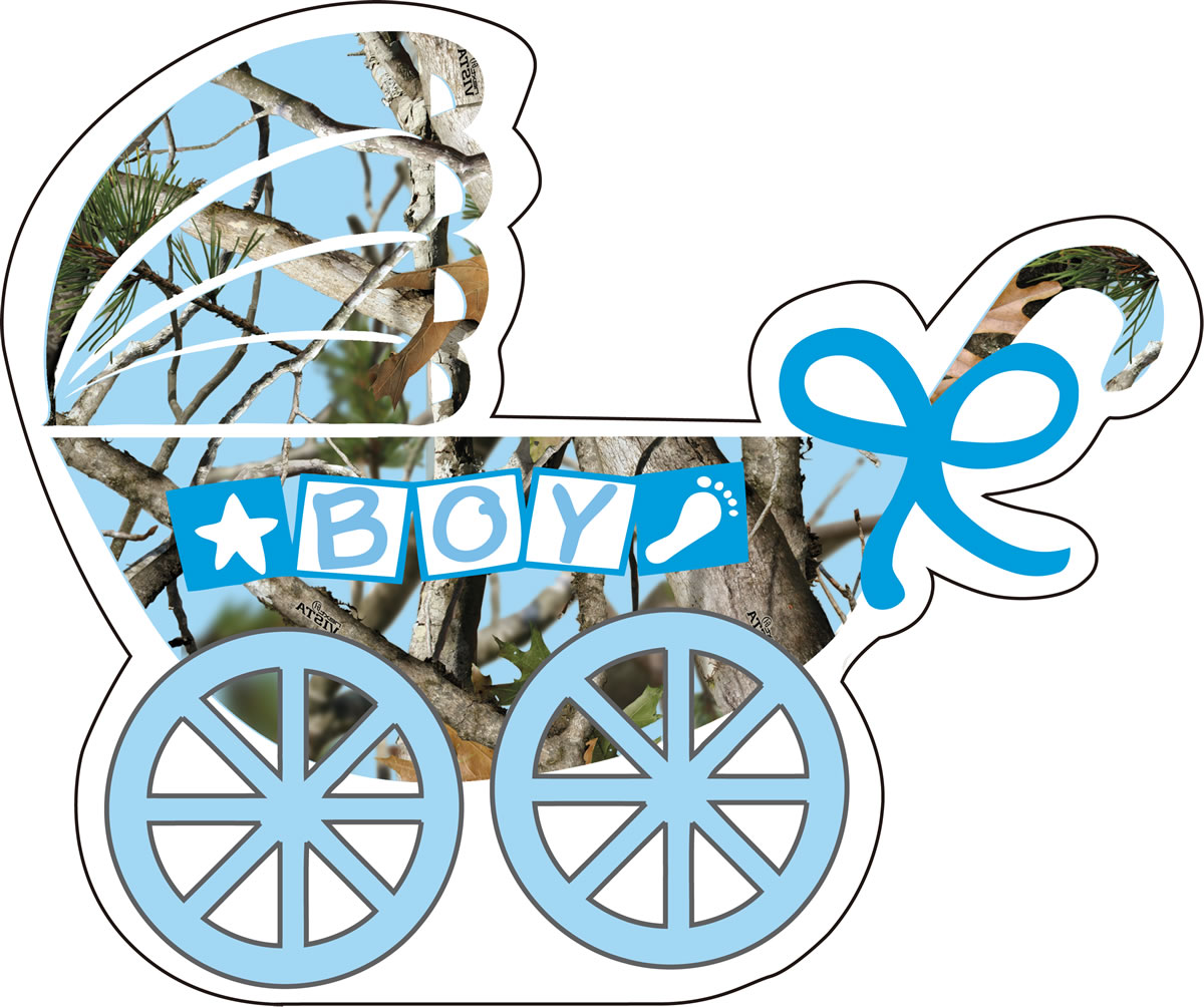 Light Blue Camo - Centerpiece "It's A Boy!" - Image 2