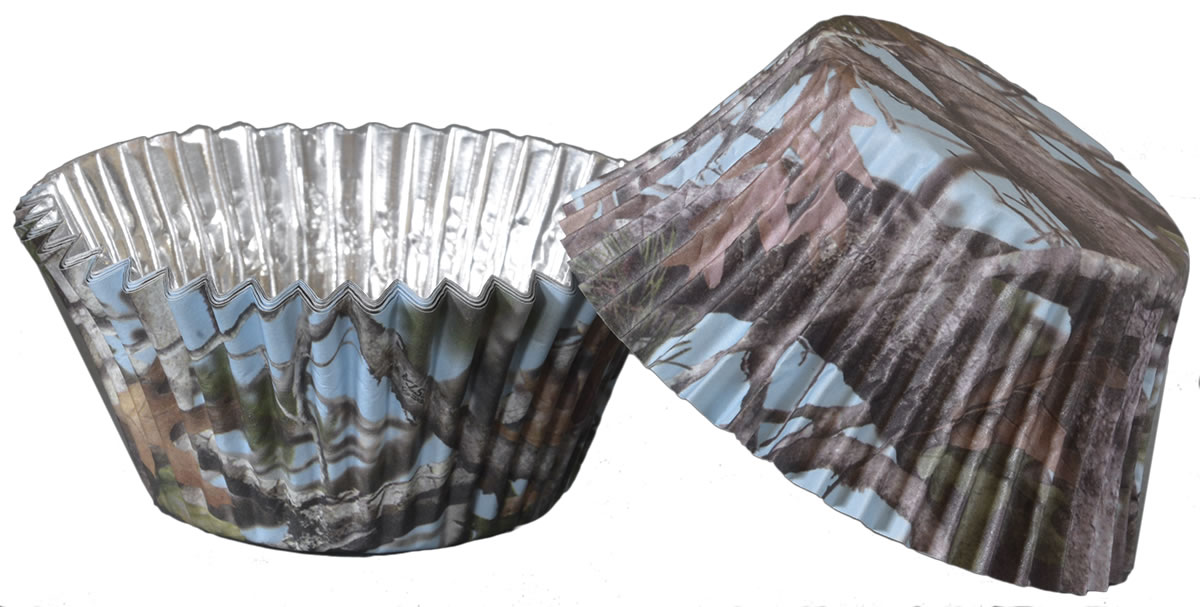Light Blue Camo - Cupcake Liners Foil-Back 36-pack - Image 2