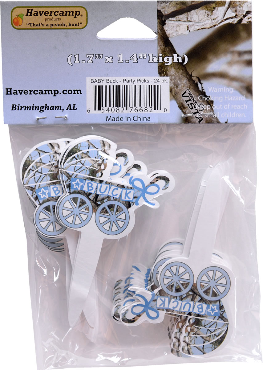 Light Blue Camo - Party Picks "It's a Buck!" 24-pack - Image 4