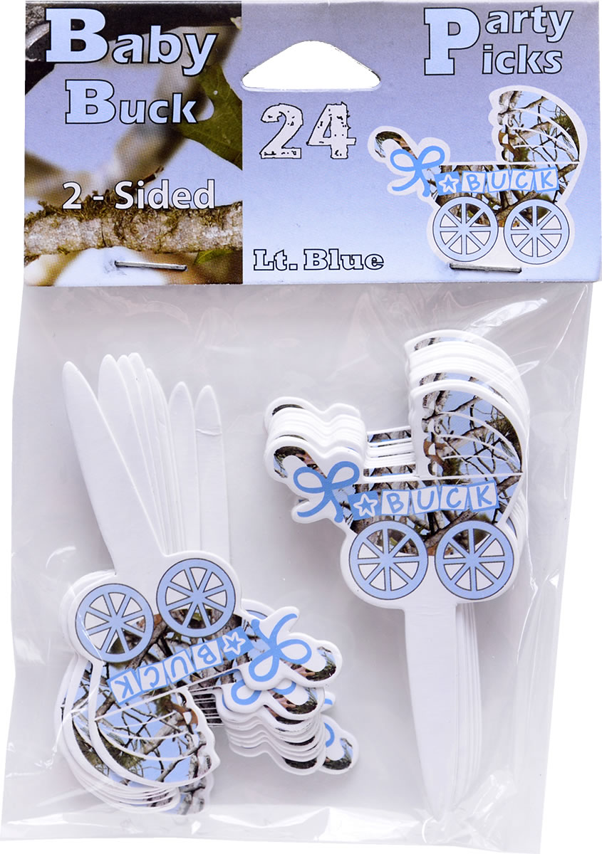 Light Blue Camo - Party Picks "It's a Buck!" 24-pack - Image 3