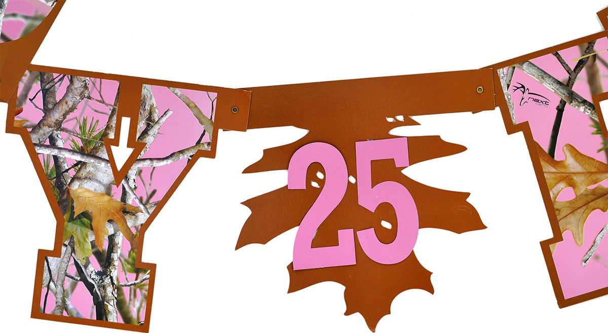 Pink Camo - Banner "Happy Birthday" - Image 5