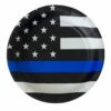 Police - Plates Round 7" Thin Blue Line 8-pack