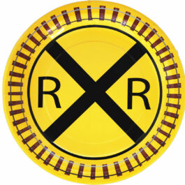 Railroad – Plates Round 9″ 8-pack