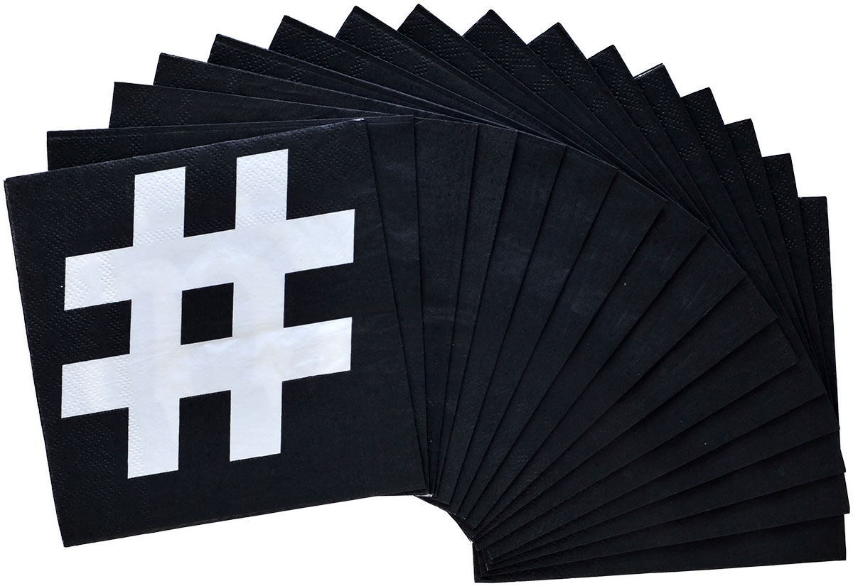 Social Media - Napkins Beverage Hashtag, @ 16-pack - Image 3