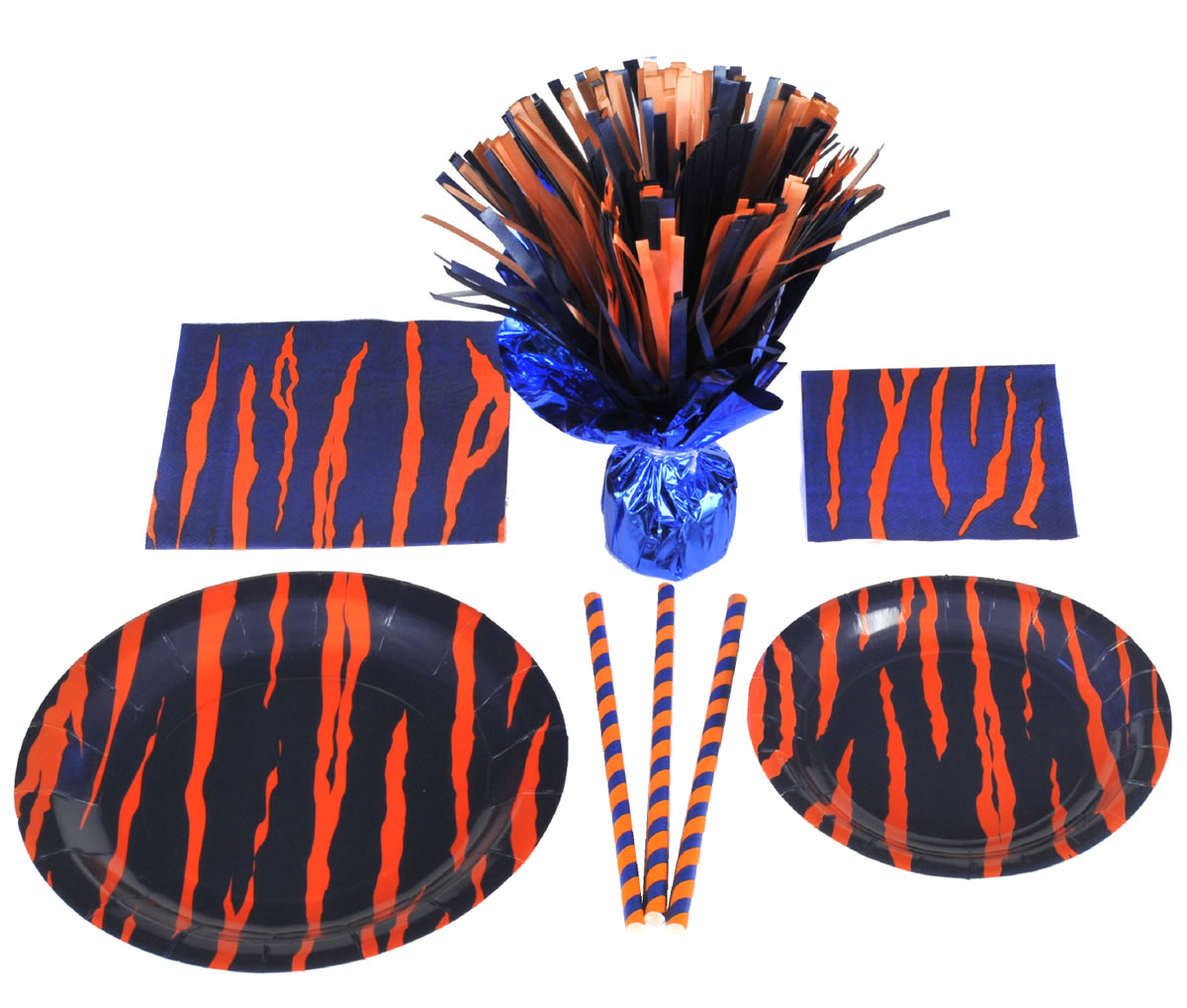 Team Colors - Orange & Blue Straws (16 pk) - Image 2