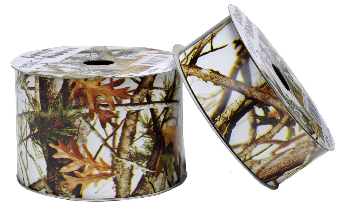 White Camo - 1.25" Poly Ribbon - Image 3