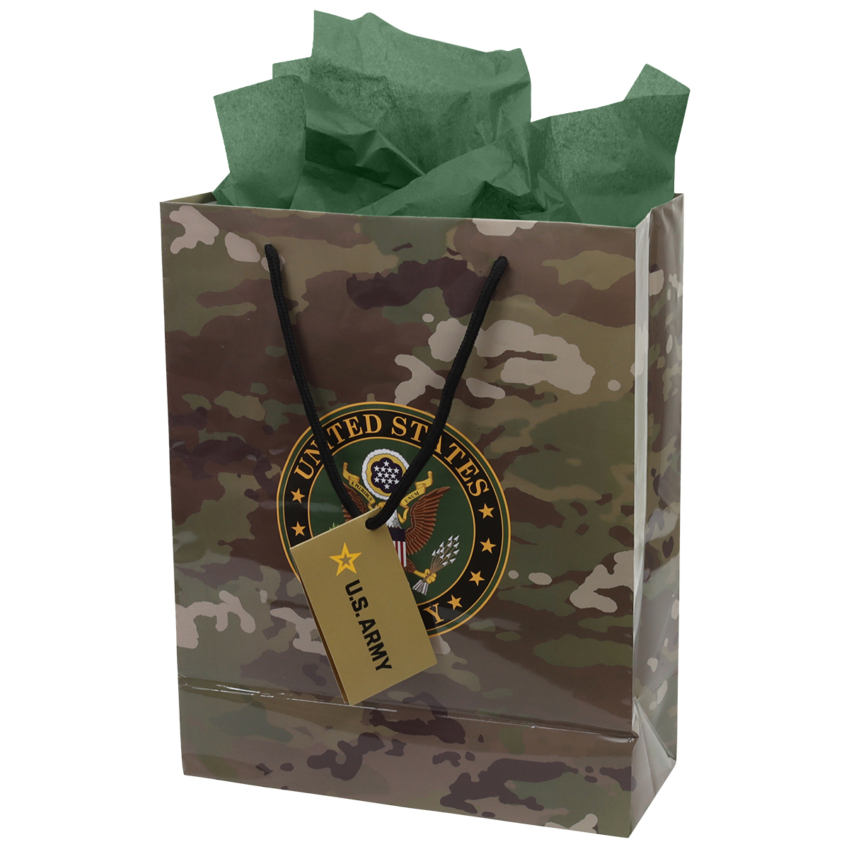 Products - U.S. Army - Camo Gift Bag with Tissue Paper