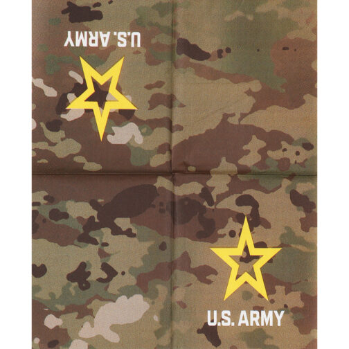 Havercamp Party Products - U.S. Army - Napkin - Beverage Camo Unfolded