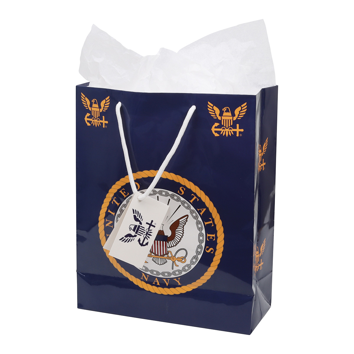 Havercamp Party Products - US Navy - Gift Bag Medium Tissue Included along with Gift Card tag