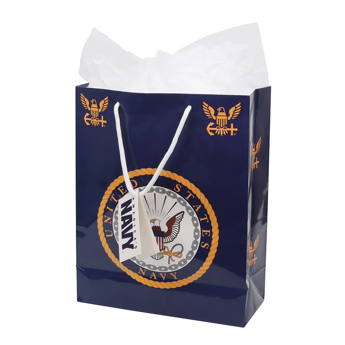 Havercamp Party Products - US Navy - Gift Bag Medium Tissue Included along with Gift Card tag