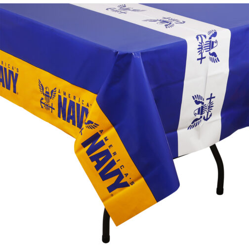 Havercamp Party Products - US Navy - Plastic Tablecover - Corner View