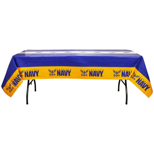 Havercamp Party Products - US Navy - Plastic Tablecover - Side View