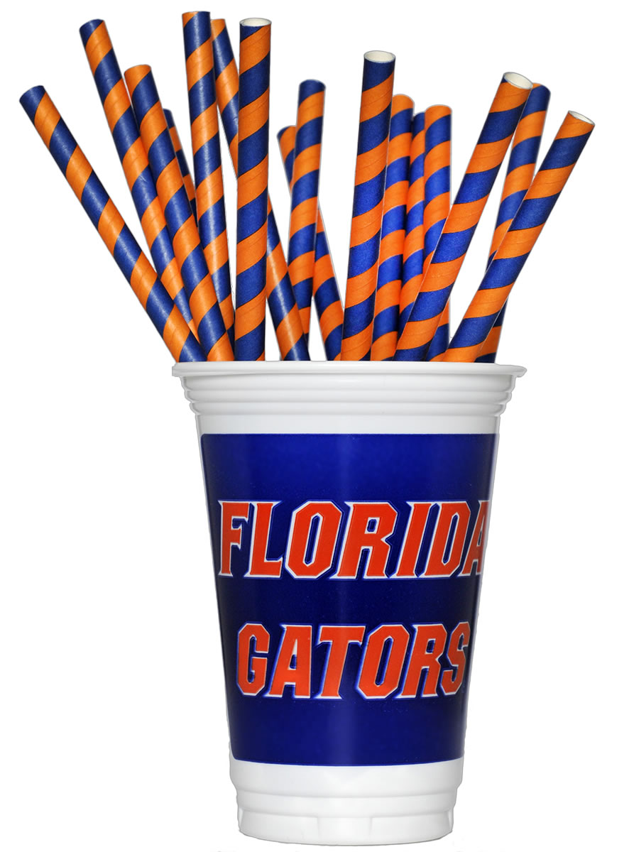 Team Colors - Orange & Blue Straws (16 pk) - Image 3