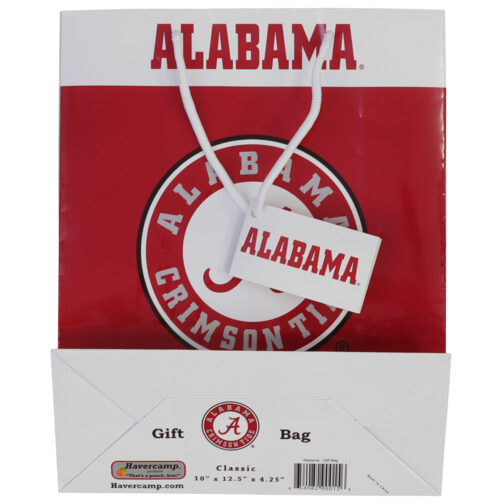 Havercamp Party Products - University of Alabama Crimson Tide - Gift Bag with Tissue Paper