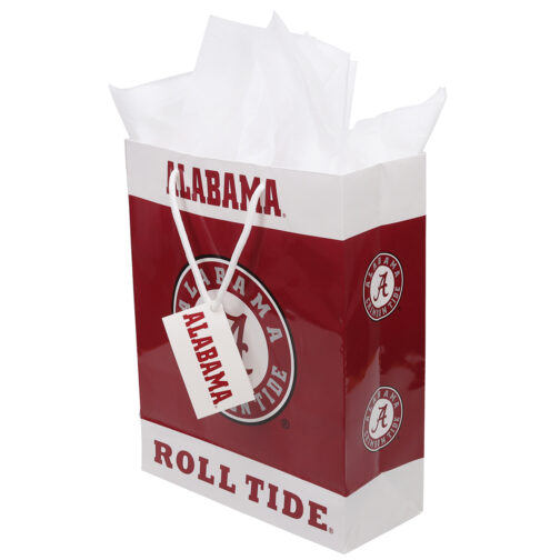 Havercamp Party Products - University of Alabama Crimson Tide - Gift Bag with Tissue Paper