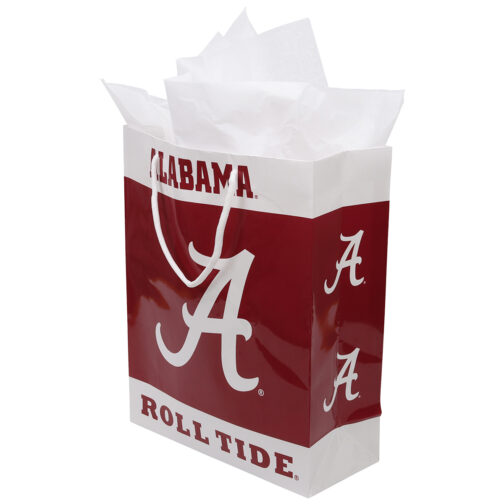 Havercamp Party Products - University of Alabama Crimson Tide - Gift Bag with Tissue Paper