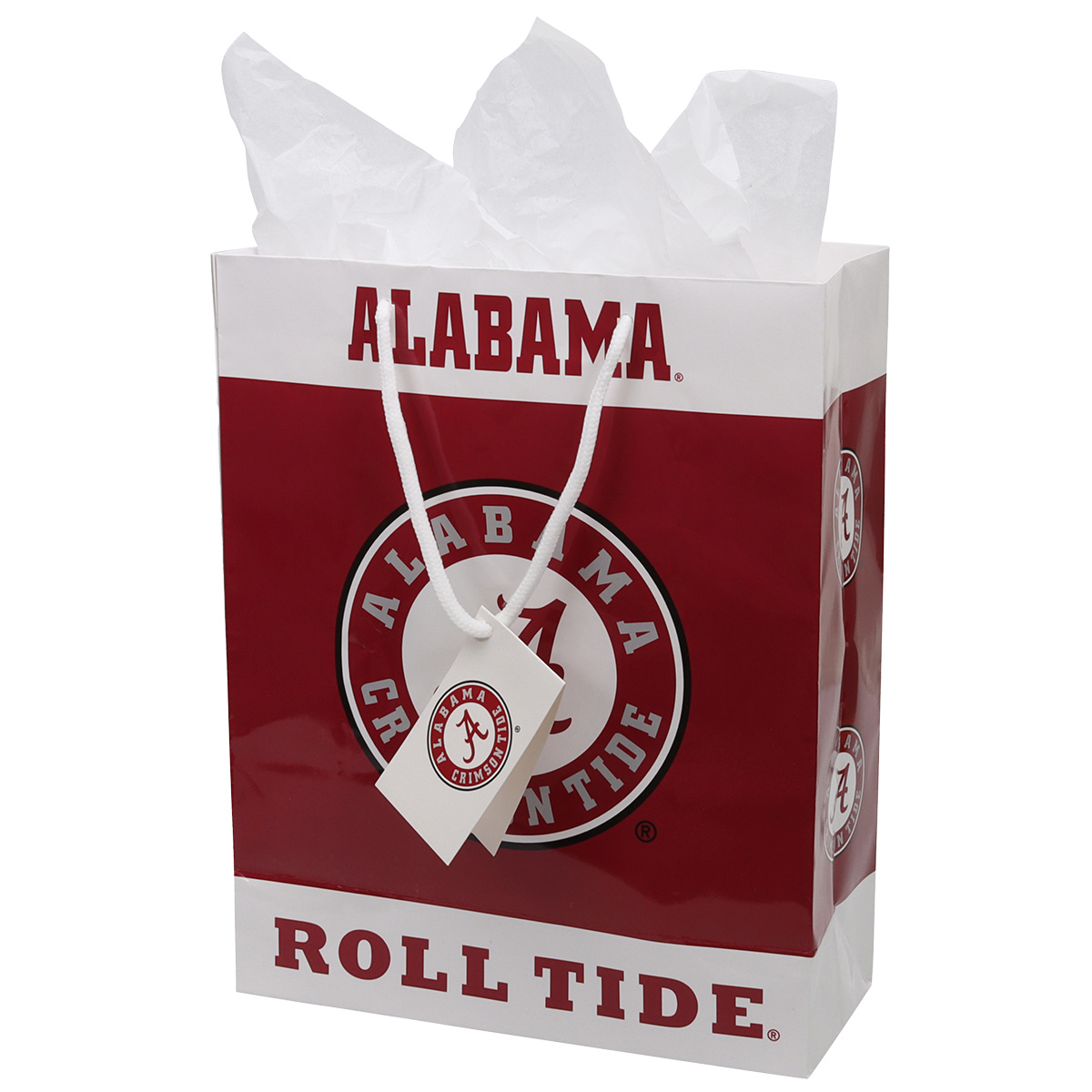 Havercamp Party Products - University of Alabama Crimson Tide - Gift Bag with Tissue Paper