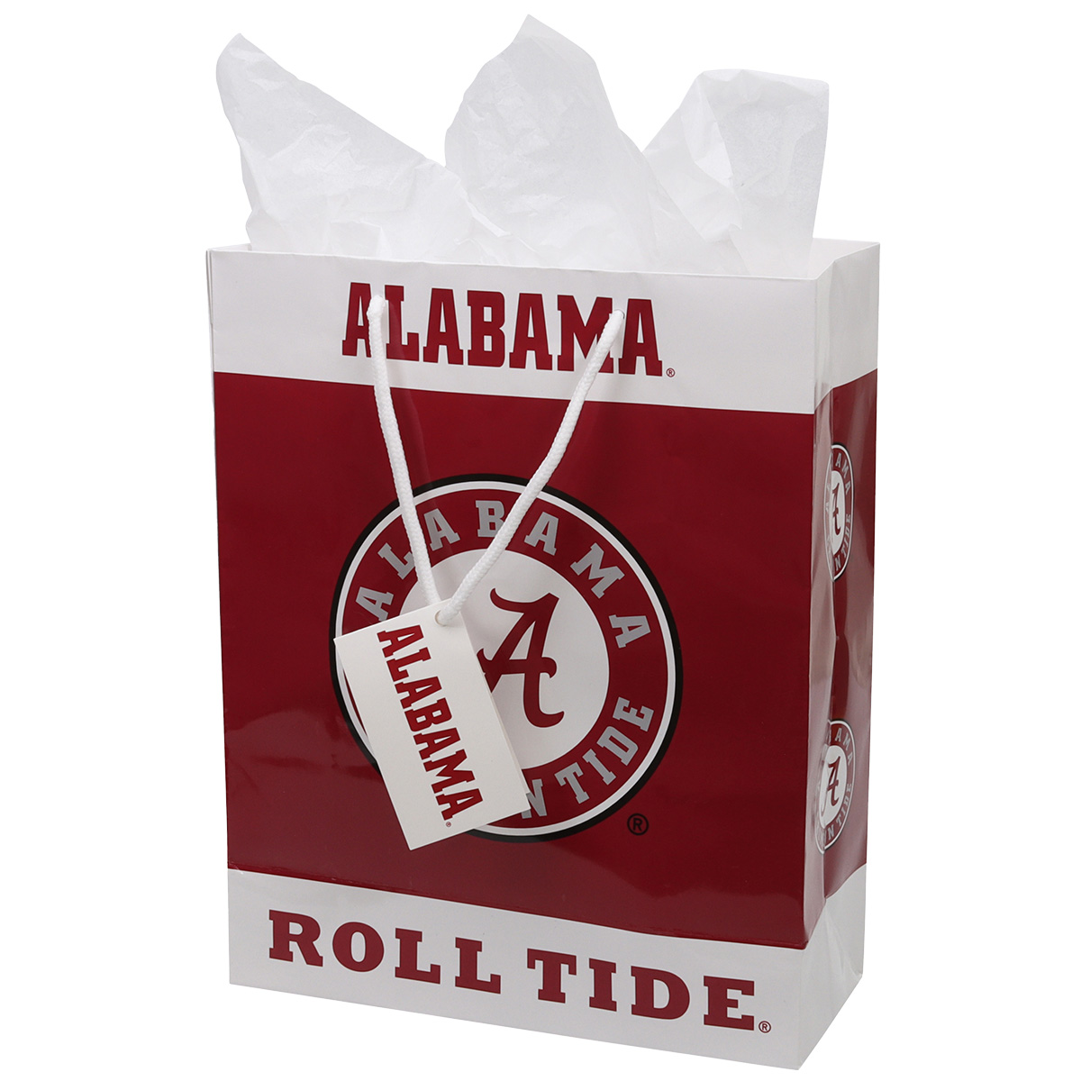Havercamp Party Products - University of Alabama Crimson Tide - Gift Bag with Tissue Paper