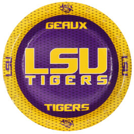 LSU – Plates Round 7″ 8-pack