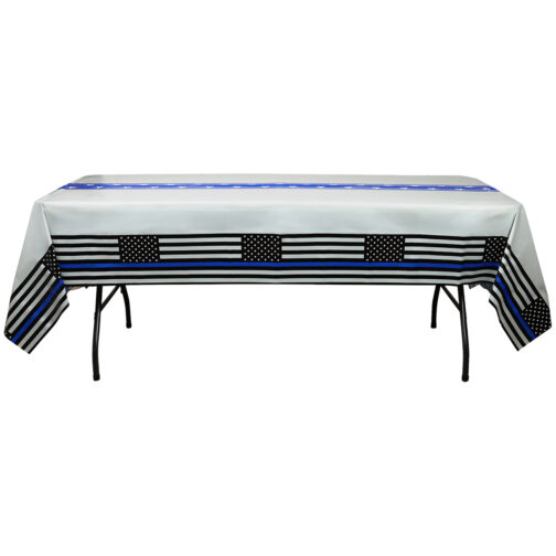 Havercamp Party Products - Police Thin Blue Line - Tablecover - Side View