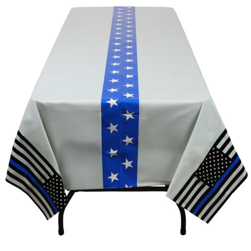 Havercamp Party Products - Police Thin Blue Line - Tablecover - End View