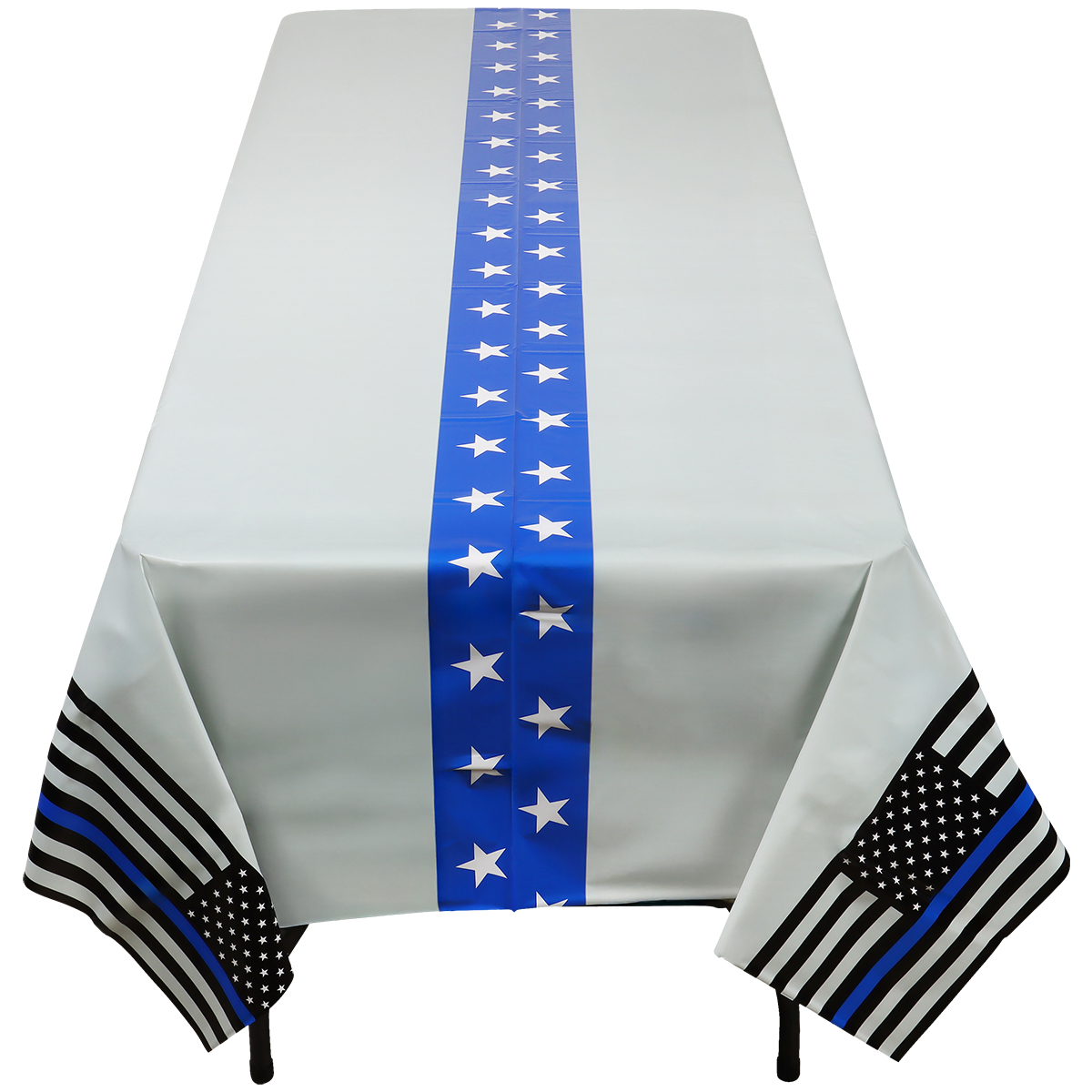 Havercamp Party Products - Police Thin Blue Line - Tablecover - Top End View