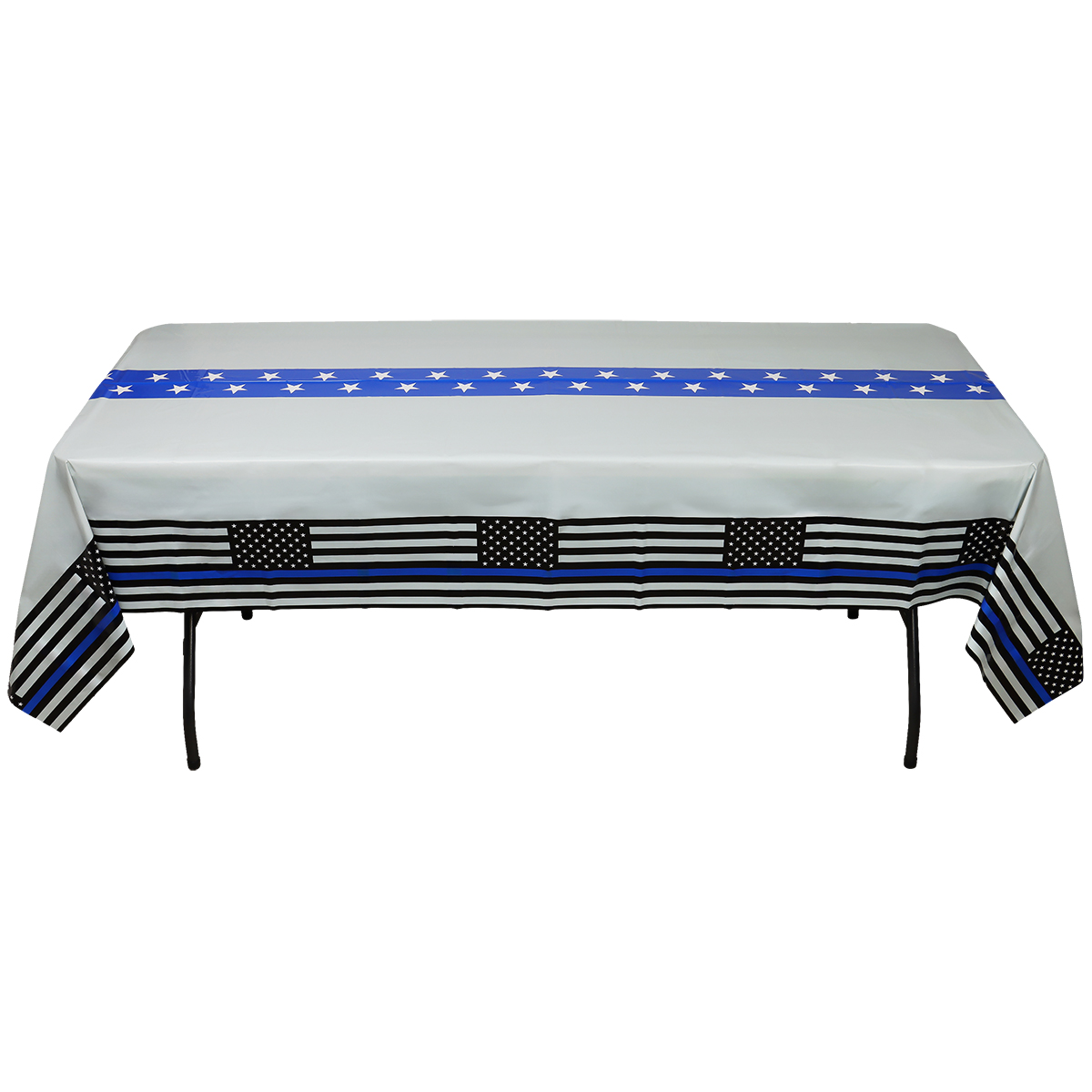 Havercamp Party Products - Police Thin Blue Line - Tablecover - Top Angle