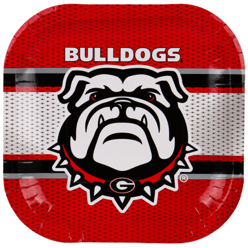 Havercamp Party Products - Georgia Bulldogs -9 inch Square Plate - Top View