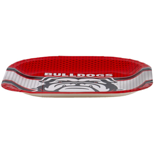 Havercamp Party Products - Georgia Bulldogs -9 inch Square Plate - Side View