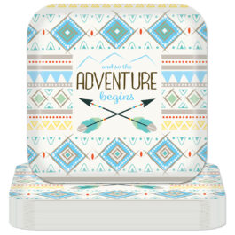 The Adventure Begins – Plates Square 7″ Boy 8-pack