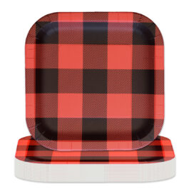 Buffalo Plaid – Plates Square 7″ 8-pack