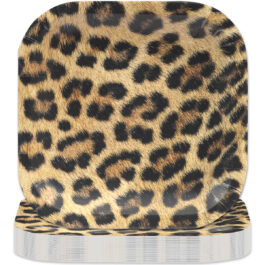 Jungle Safari – Plates Square 9″ Leopard 8-pack