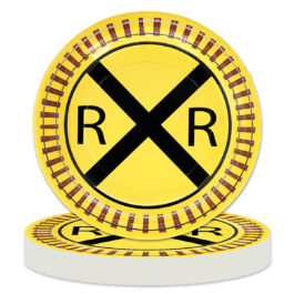 Railroad – Plates Round 9″ 8-pack