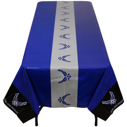 Havercamp Party Products - U.S Air Force - Tablecover End View High Angle